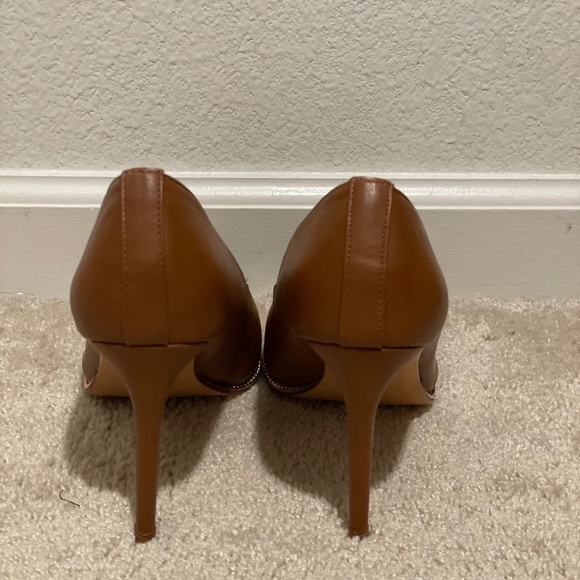 Cognac Brown Pumps - Picture 3 of 5